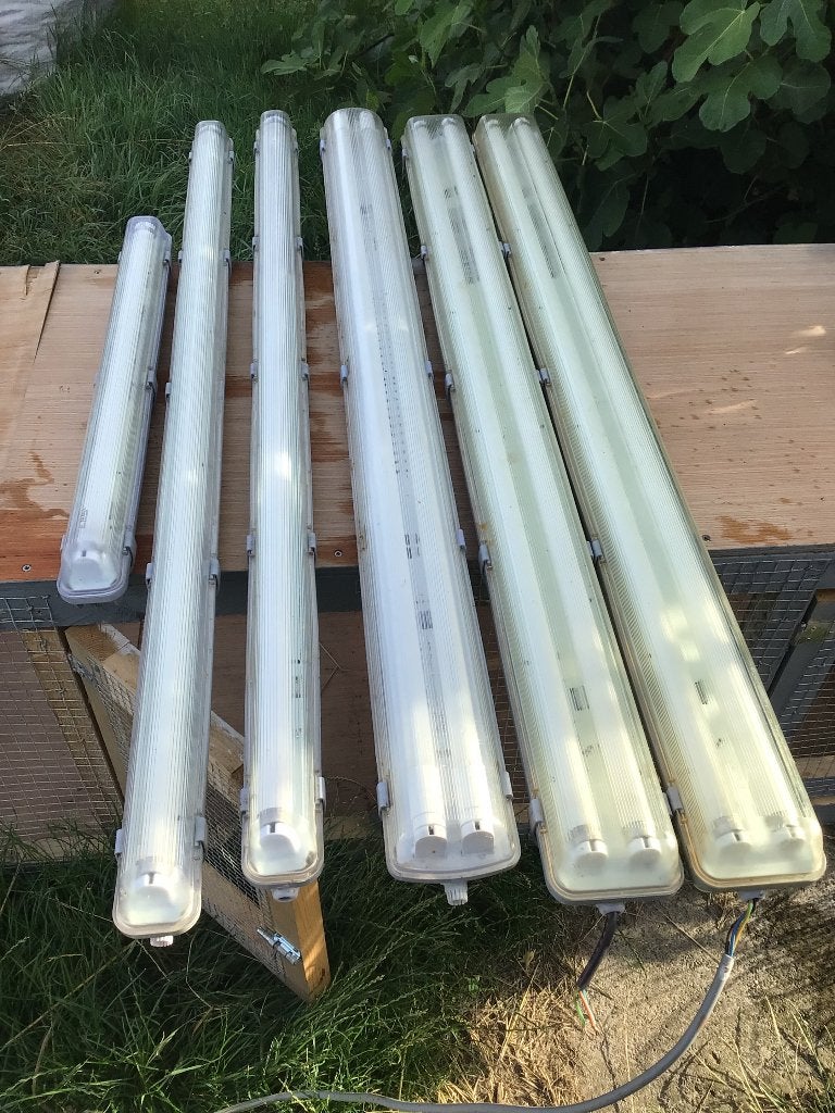 Waterdichte buislampen armaturen, Bricolage & Construction, Éclairage de chantier, Enlèvement, Utilisé, Lampe avec luminaire