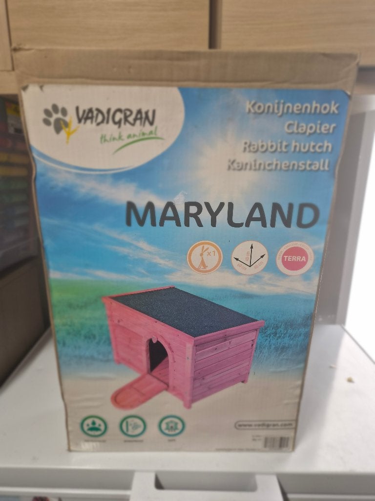Clapier à lapins Maryland neuf en boîte, Animaux & Accessoires, Neuf, Chinchilla, Niche, 60 à 90 cm