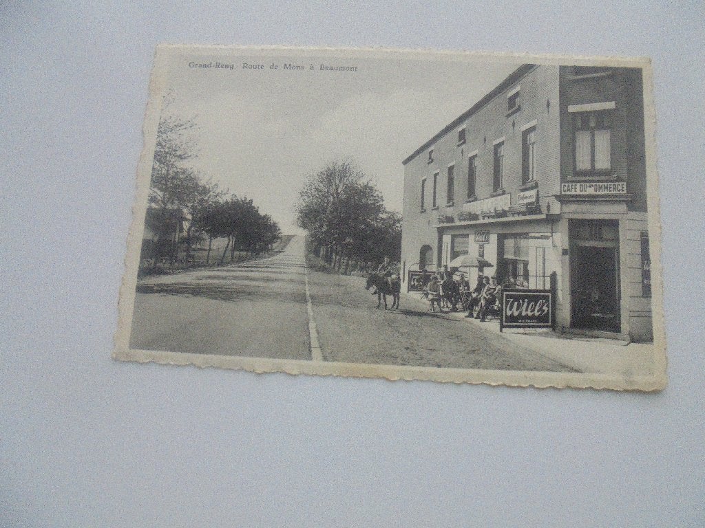 grand-reng  route de mons à beaumont, Verzenden, 1940 tot 1960, Ongelopen, Henegouwen