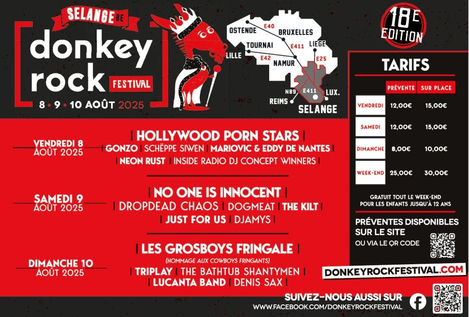 Donkey rock festival 2 entrées, Tickets & Billets, Deux personnes