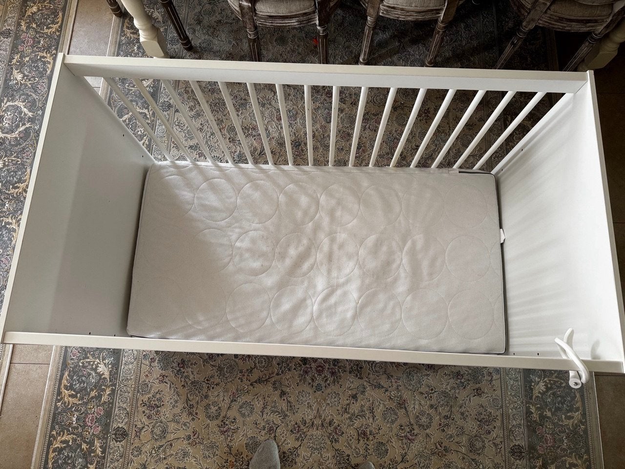Compleet babybed (120x60) incl. matras, en accessoires, Kinderen en Baby's, Zo goed als nieuw, Minder dan 140 cm, Minder dan 70 cm