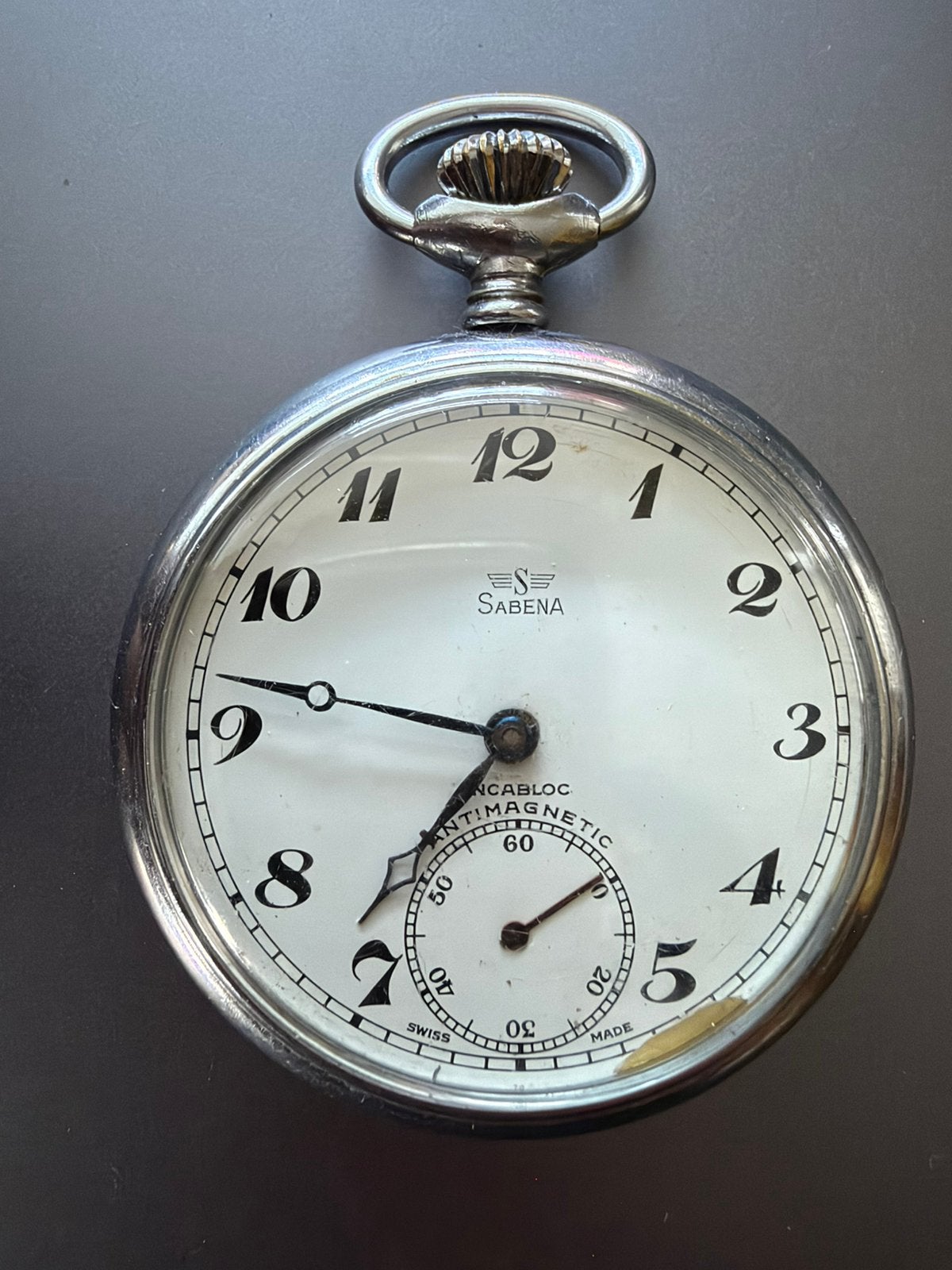 Sabena zakhorloge, Handtassen en Accessoires, Overige merken, Zakhorloge, Staal, 1960 of later