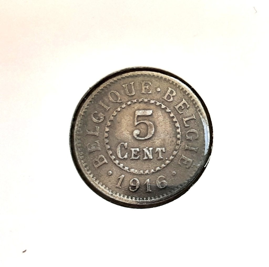 Belgique  5 cents  1916 fr/fl (Ref 054). Livraison gratuite., Enlèvement ou Envoi, Monnaie en vrac