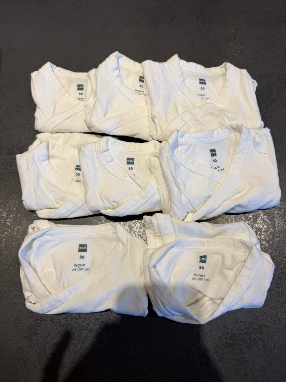 8 rompers hema, Enfants & Bébés, Vêtements de bébé | Taille 50, Enlèvement ou Envoi, Comme neuf
