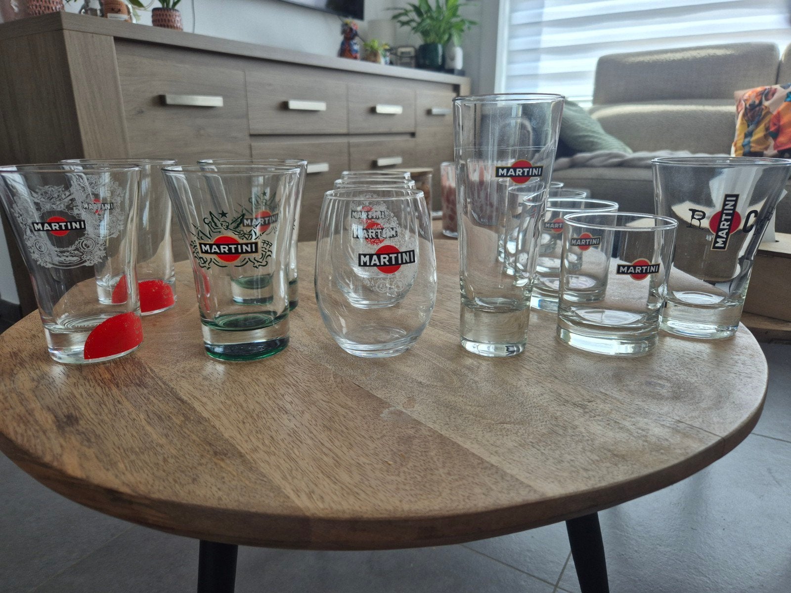 Martini glazen, Ophalen, Gebruikt