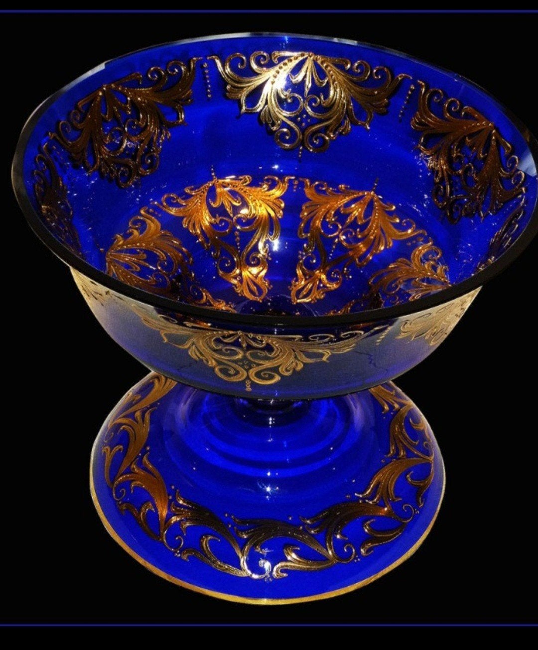 BEKER VAN MURANOKRISTAL EN GOUD, Antiek en Kunst, Ophalen of Verzenden