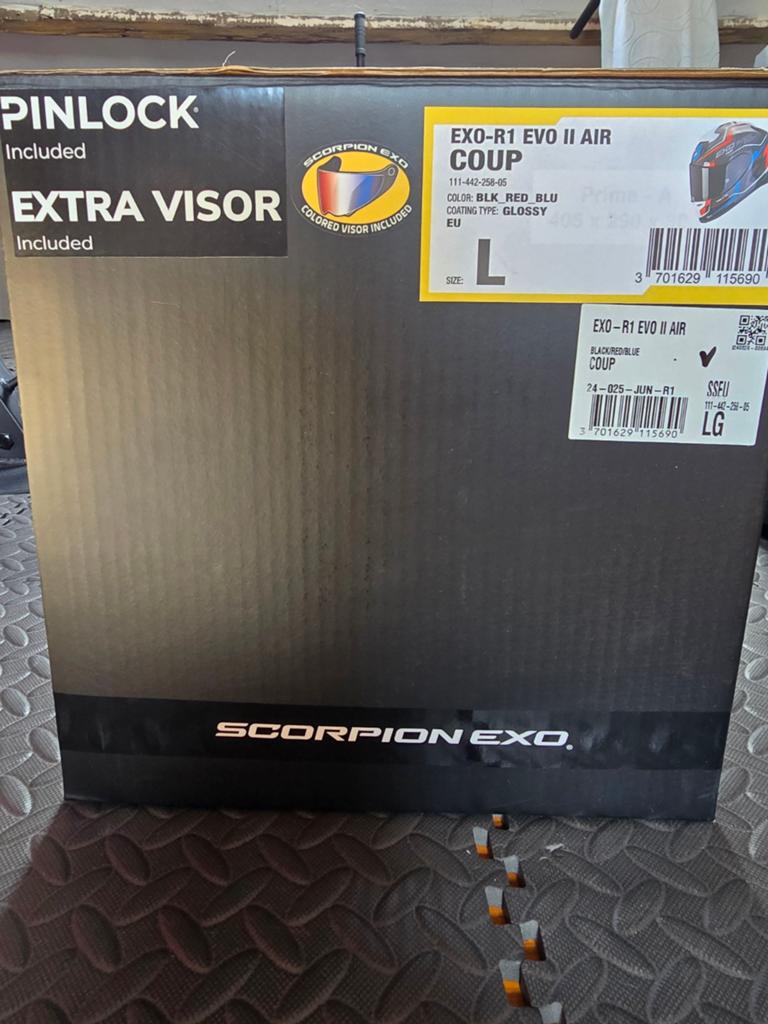 Scorpion exo r1 evo 2 air porté très peu comme neuf !!!, Enlèvement, L