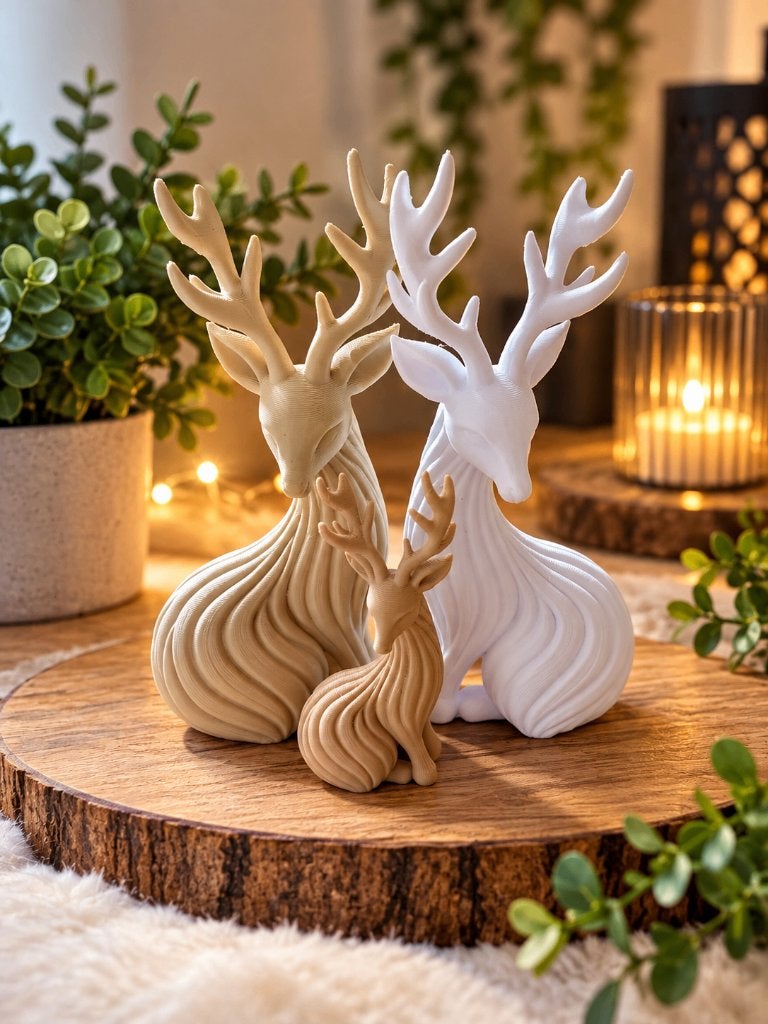 Stijlvolle 3D-geprinte herten – unieke decoratie!, Ophalen, Nieuw