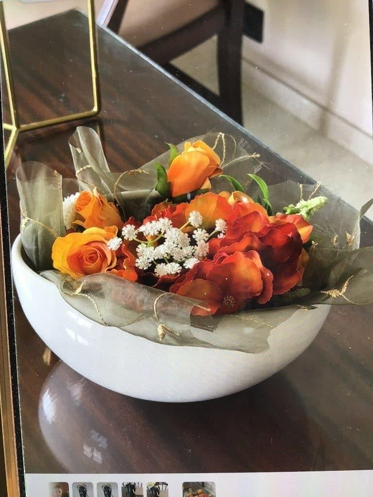 artificiële (zijden) bloemen in pot, Tuin en Terras, Bloempotten, Ophalen, Zo goed als nieuw
