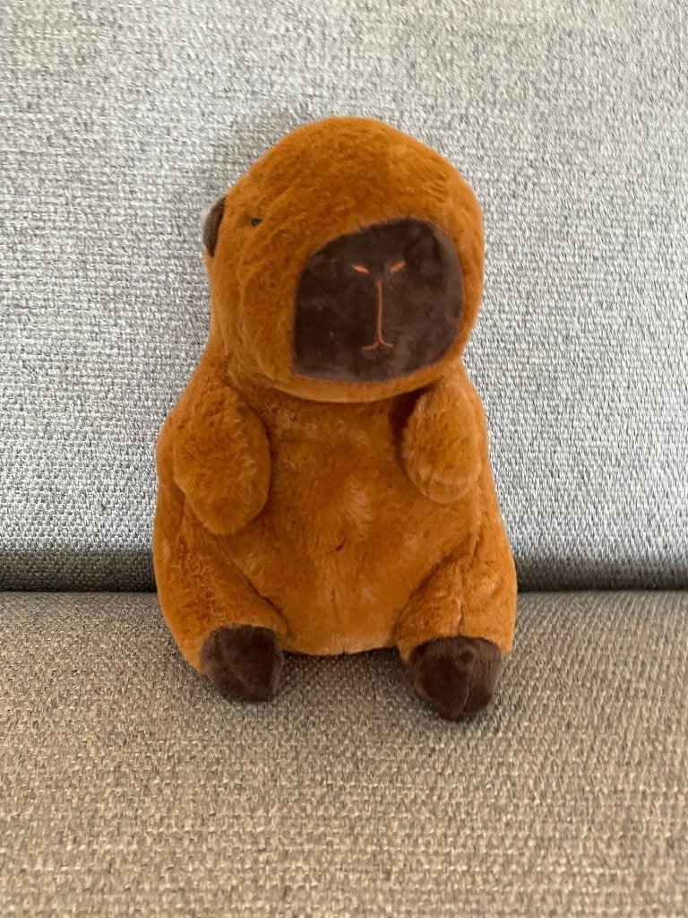 Knuffel/pluche capibara met zuignap, Ophalen of Verzenden, Zo goed als nieuw, Overige typen, Klein (minder dan 20 cm)