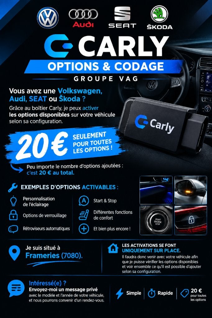 Ajout option voiture, Auto diversen, Ophalen, Nieuw