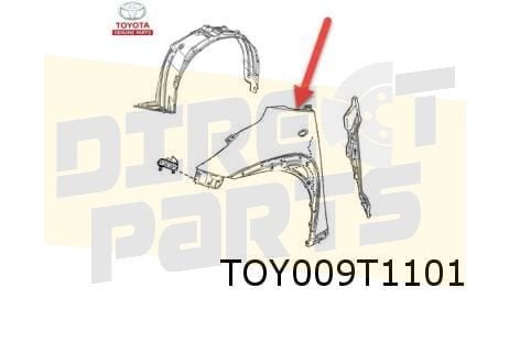 Toyota Aygo X voorscherm Links (3/22-) Origineel! 538120H060, -, Verzenden, -, Nieuw