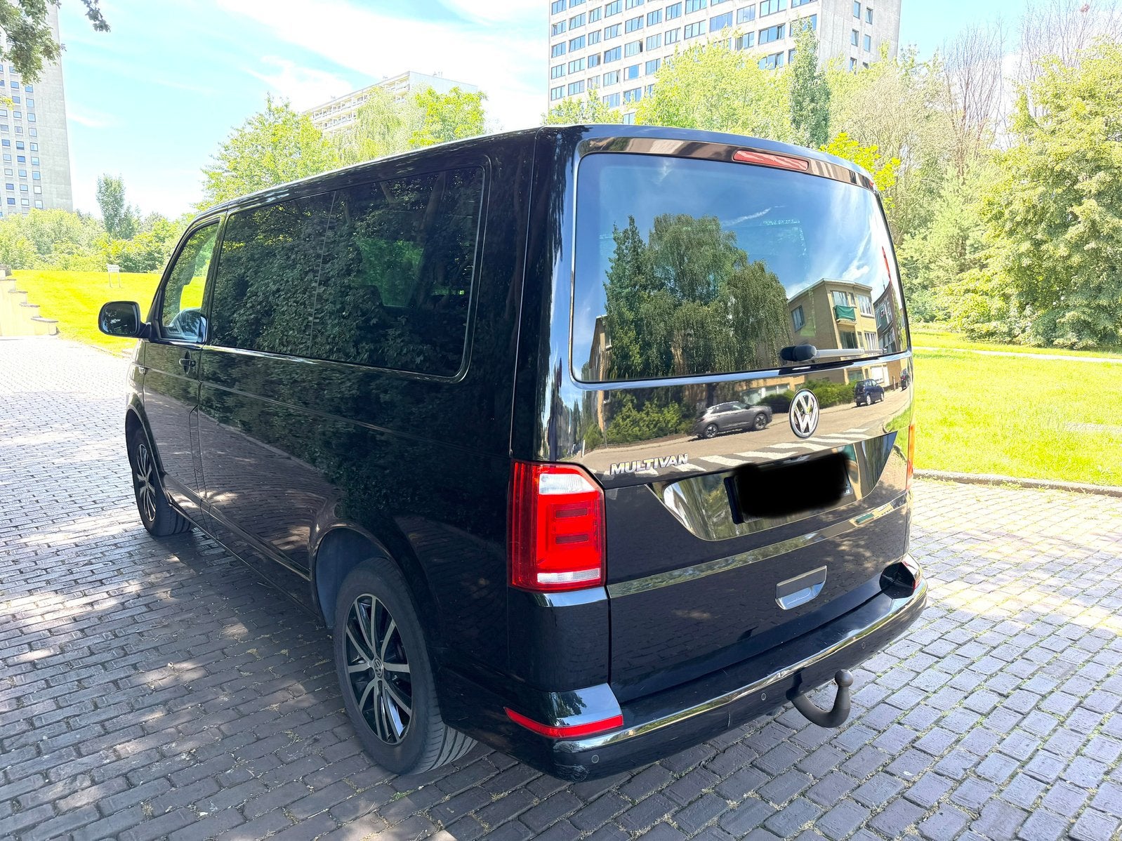 Vw t6 multivan 2018 met 150pk, Auto's, Volkswagen, Automaat, Euro 6, Zwart, Diesel