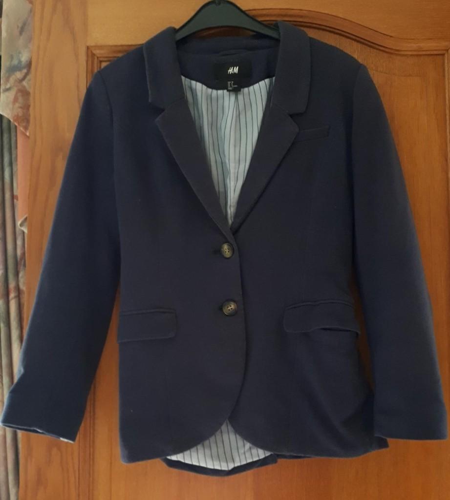 H&M - Blazer/Veste - bleu foncé - taille 38 - 2,50€, Porté, Bleu, Manteau, Envoi