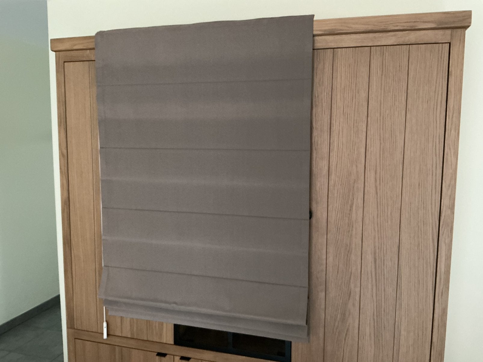 Store enrouleur en tissu marron. 1 mètre ou 2,55 mètres, Enlèvement, Comme neuf