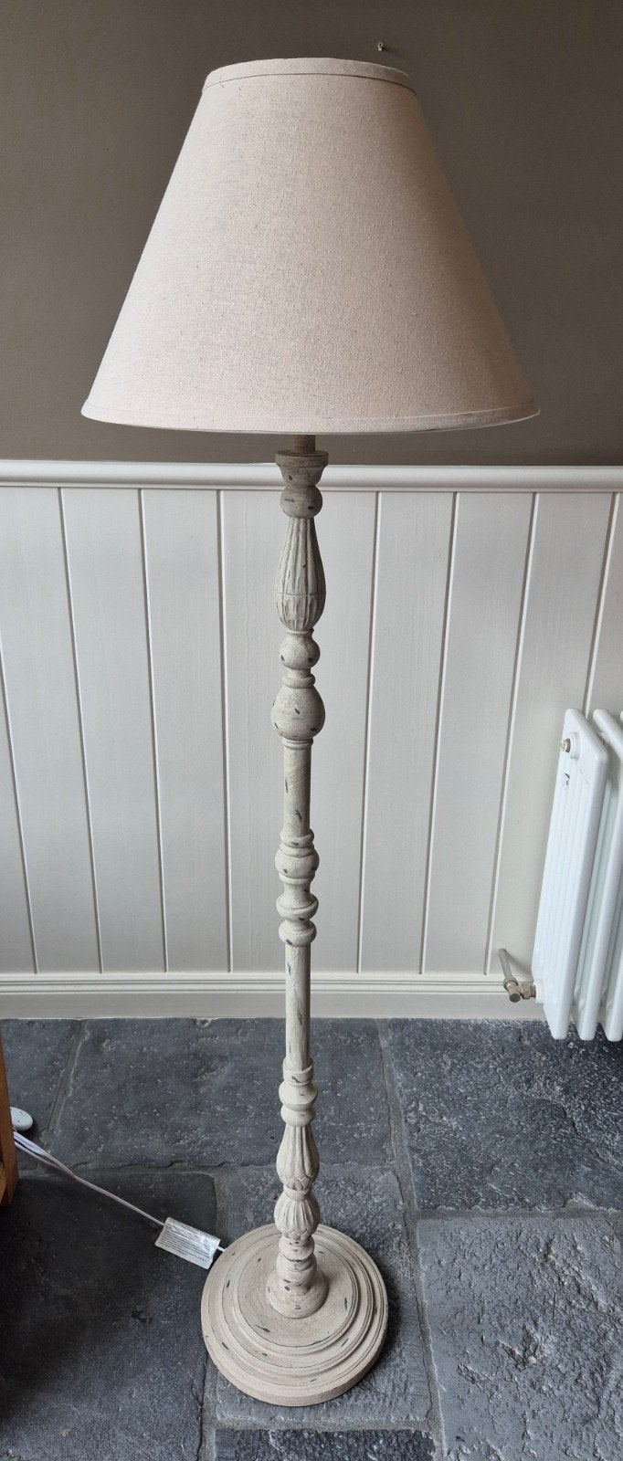 Houten staan lamp, Maison & Meubles, Lampes | Lampadaires, Enlèvement, Comme neuf, Bois, 150 à 200 cm
