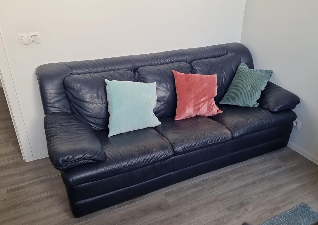 Fauteuil en cuir Natuzzi, Maison & Meubles, 200 à 250 cm, Banc droit, Enlèvement, Utilisé