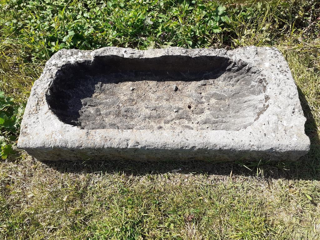 DIENBLAD IN BLAUWE STEEN, Ophalen, Steen, Gebruikt, Minder dan 30 cm