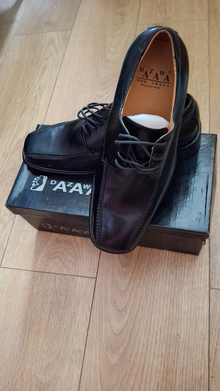 Chaussures homme fait main neuf, Dazawa, Zwart, Nieuw, Ophalen of Verzenden