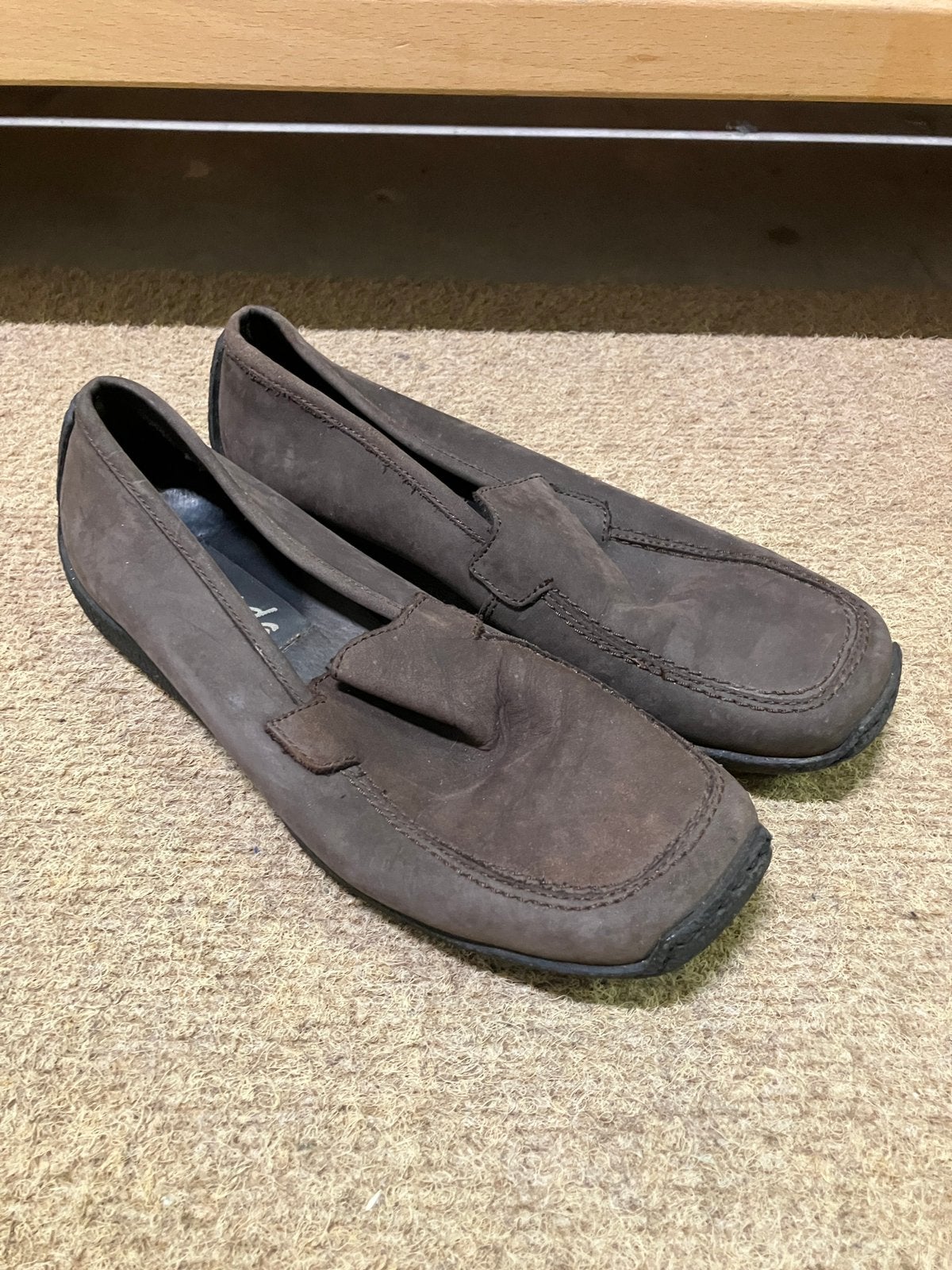 Bruine lederen aanstekers / mocassins, Kleding | Dames, Schoenen, Ophalen of Verzenden, Zo goed als nieuw, Bruin