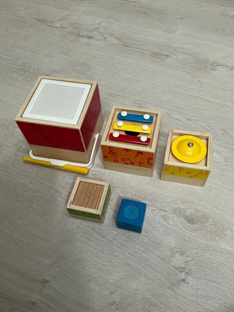 Stapelbare houten muziek set, Ophalen, Gebruikt