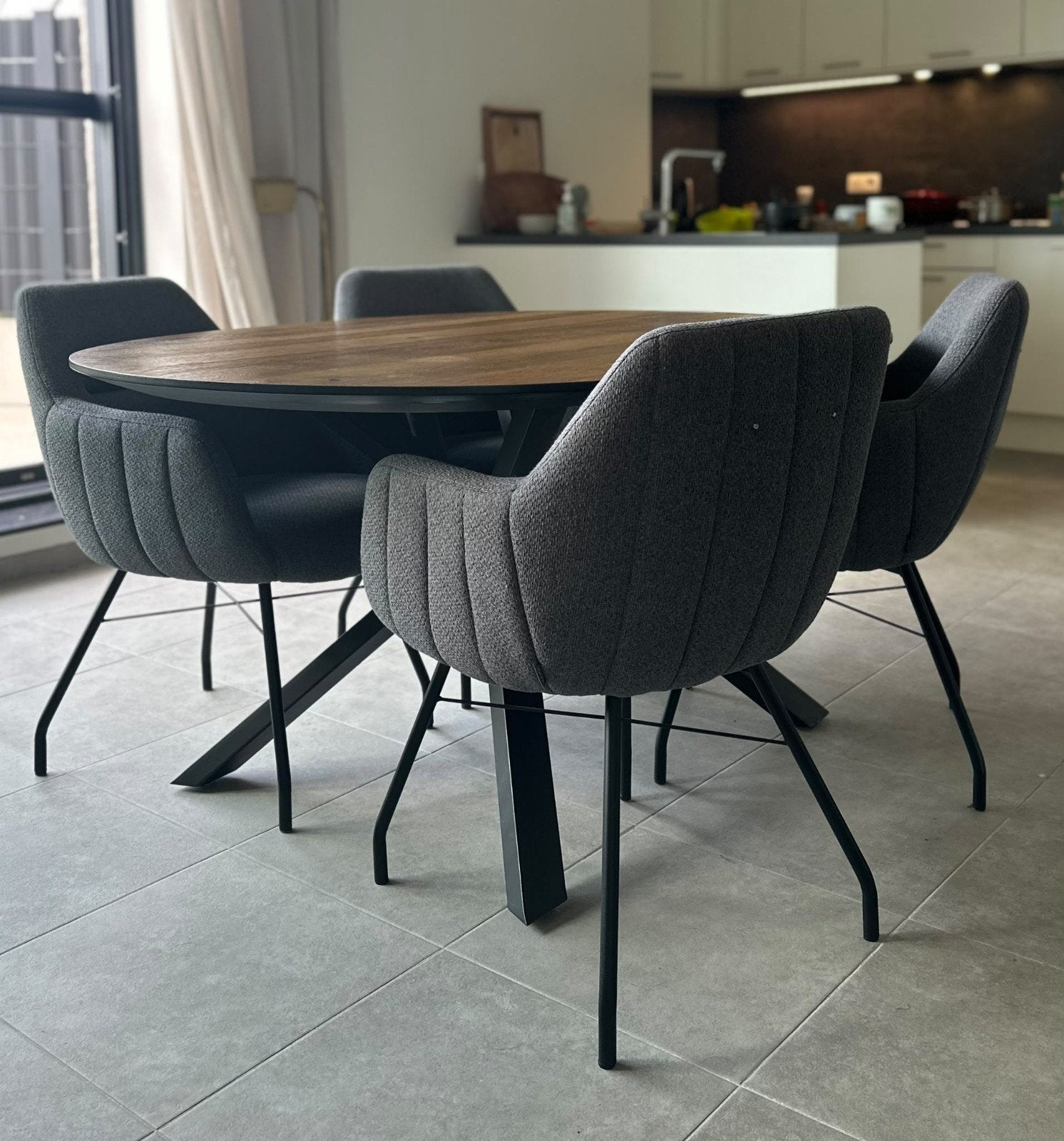 Tafel + 4 Stoelen Xooon, Quatre personnes, 150 à 200 cm, 100 à 150 cm, Enlèvement