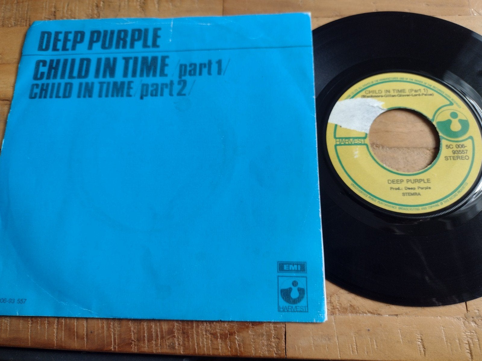 Single  DEEP PURPLE : CHILD IN TIME part 1/2 (1972), Enlèvement ou Envoi, Single, 1970 - 1979, Utilisé