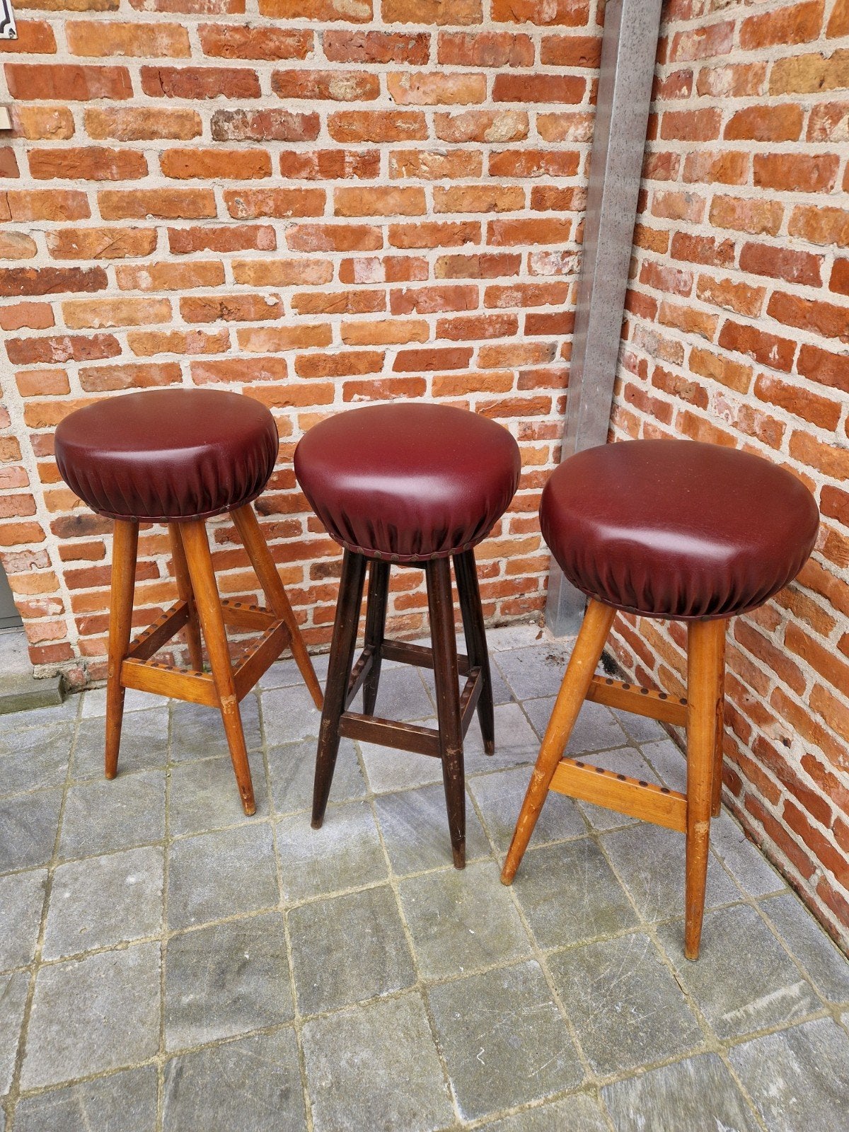 3x vintage barstoel barkruk, Ophalen