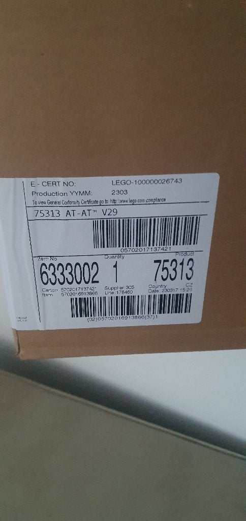 Lego UCS Star Wars 75313 AT-AT, nieuw en sealed met omdoos, Star Wars, Lego, Nieuw, Ophalen of Verzenden