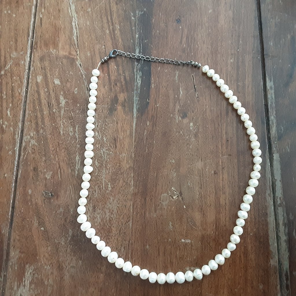 Zoetwaterparel Ketting – Echte Parels, Verzenden, Gebruikt
