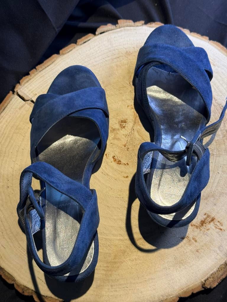 Donkerblauwe sandalen Alexandra – maat 39, Kleding | Dames, Schoenen, Zo goed als nieuw, Ophalen of Verzenden
