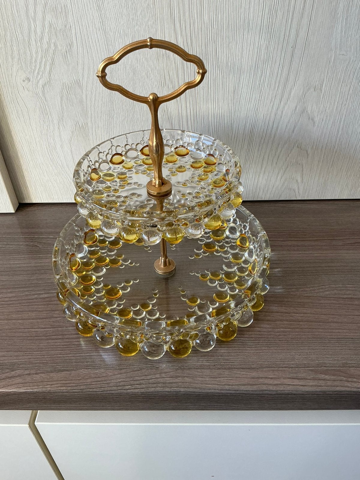 Vintage walther glas bolero etagere, Maison & Meubles, Enlèvement ou Envoi, Comme neuf, Verre