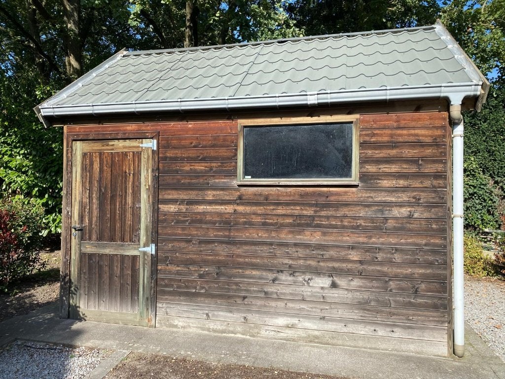 Houten tuinhuis te koop - Regio Hasselt, Tuin en Terras, Ophalen, Gebruikt, Tuinhuis, 1 raam