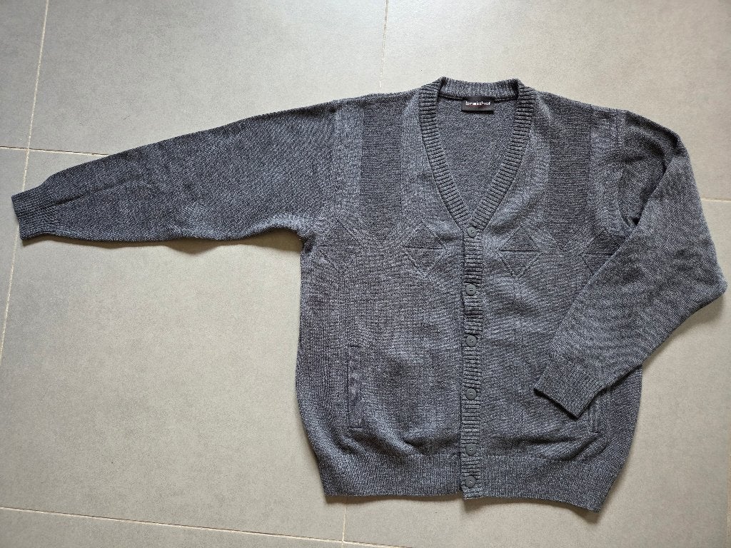 Cardigan gilet vest grijs Breidhof maat 52, Maat 52/54 (L), Breidhof, Nieuw, Ophalen of Verzenden