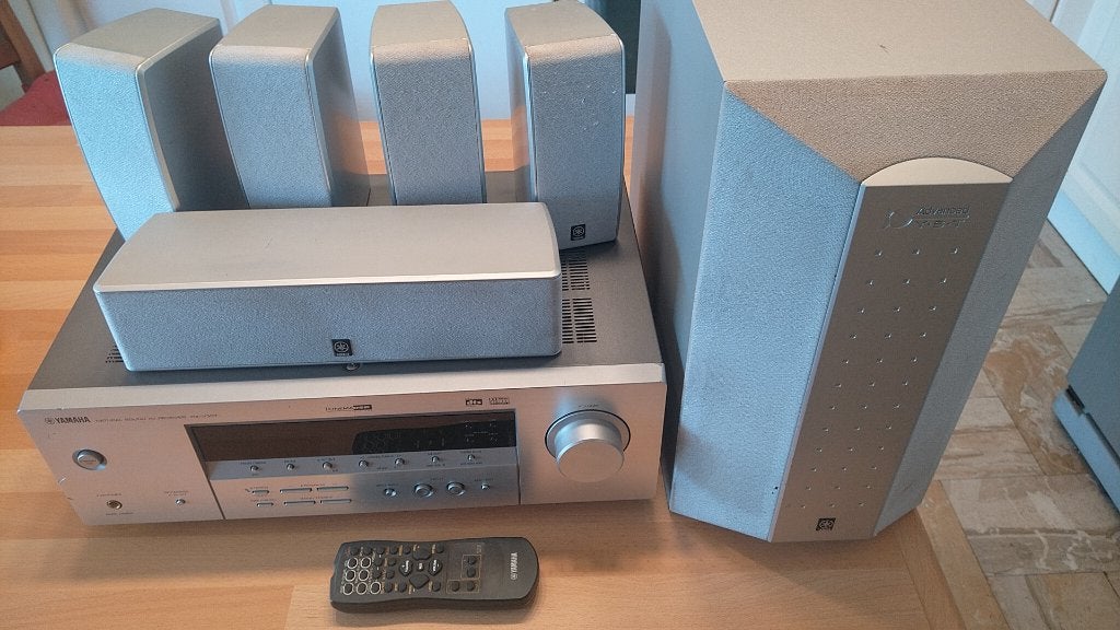 Ensemble home-cinéma YAMAHA RX-V357 complet, Audio, Tv en Foto, Home Cinema-sets, Gebruikt, 70 watt of meer, 5.1-systeem, Ophalen