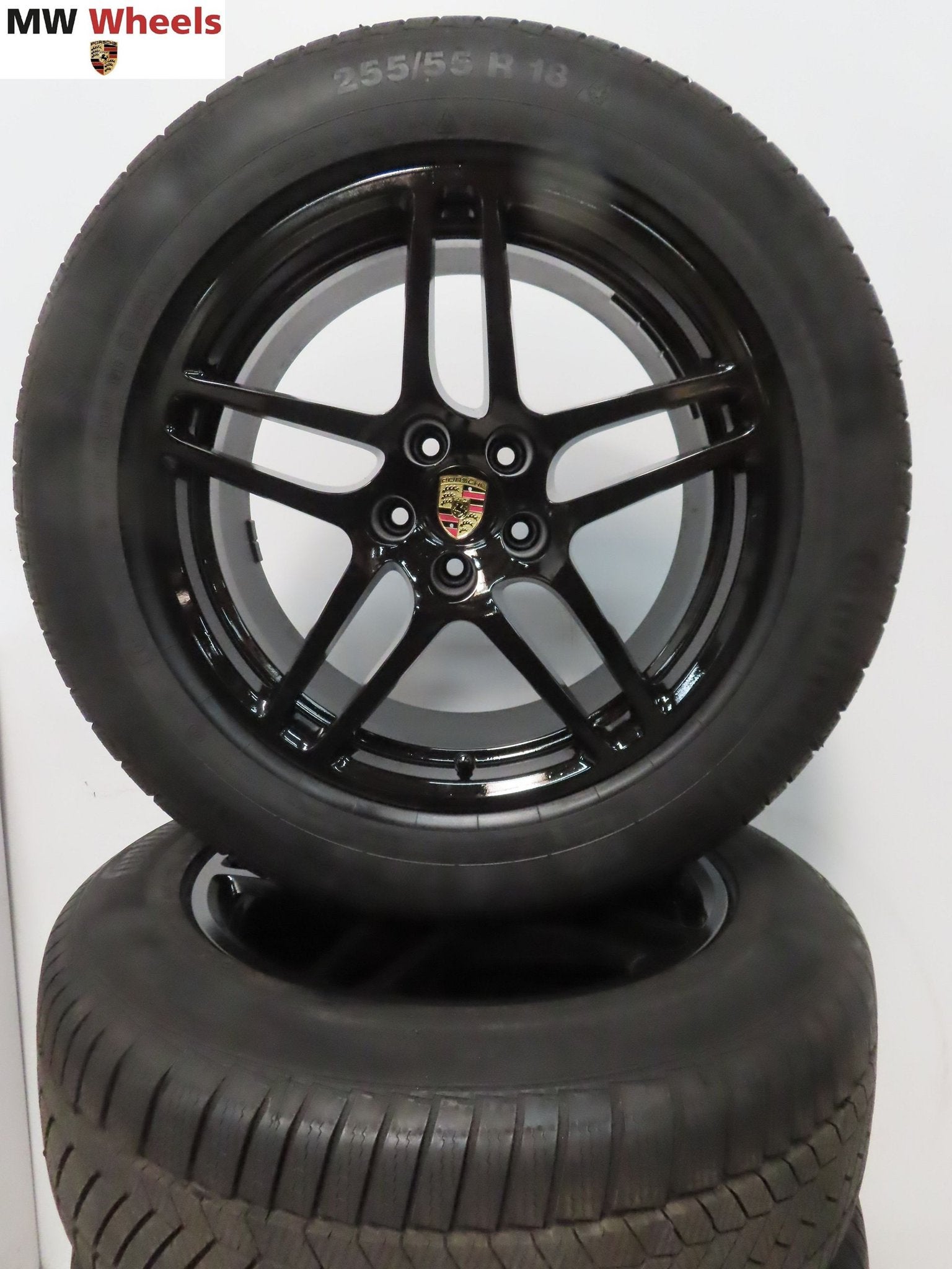 Porsche Macan 18 inch velgen Turbo met winterbanden 8 mm, Auto-onderdelen, Banden en Velgen, 18 inch, Gebruikt, -, -