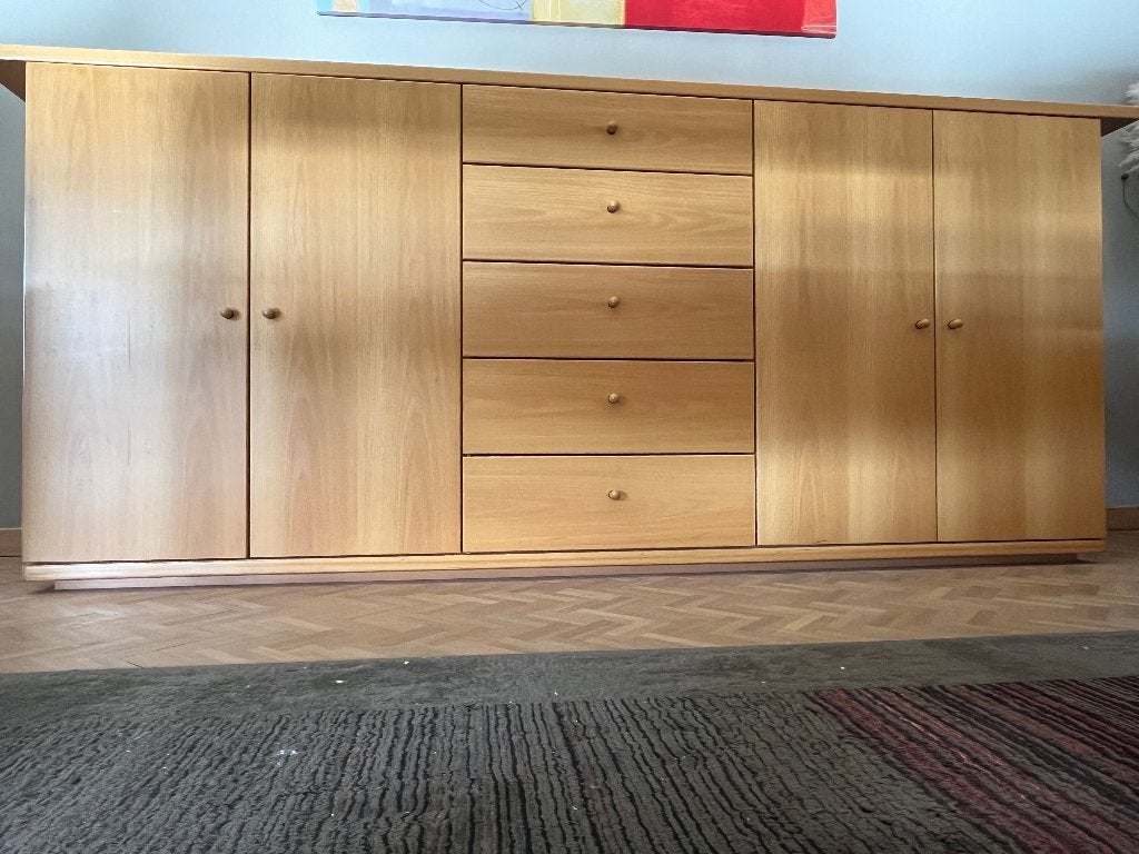 Hülsta boekenkast en buffetkast, Ophalen, Gebruikt, Eikenhout, Met lade(s)