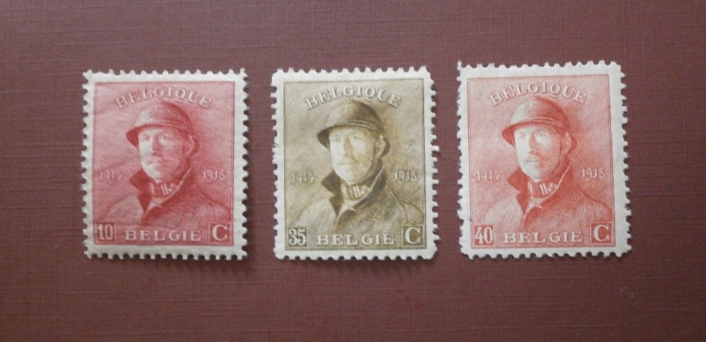 ALBERT 1ER CASQUE 168/72/73*, Non oblitéré, Timbre-poste, Autocollant, Maison royale