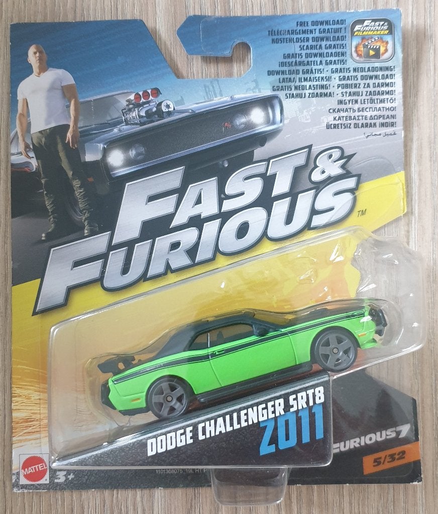 Mattel Fast & Furious - Dodge Challenger SRT8, Ophalen of Verzenden, Nieuw, Auto