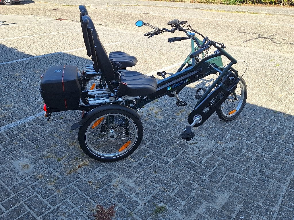 Te koop zgan elektrische Duofiets., Fietsen en Brommers, Elektrische fietsen, Ophalen, Zo goed als nieuw, 50 km per accu of meer