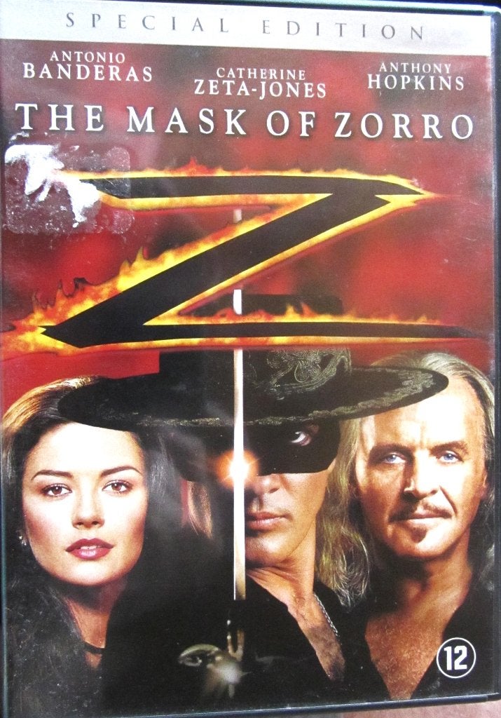 DVD ACTIE-THE MASK OF ZORRO(ANTONIO BANDERAS-CAT. ZETA-JONES, CD & DVD, DVD | Action, Enlèvement ou Envoi, Anglais, Tous les âges