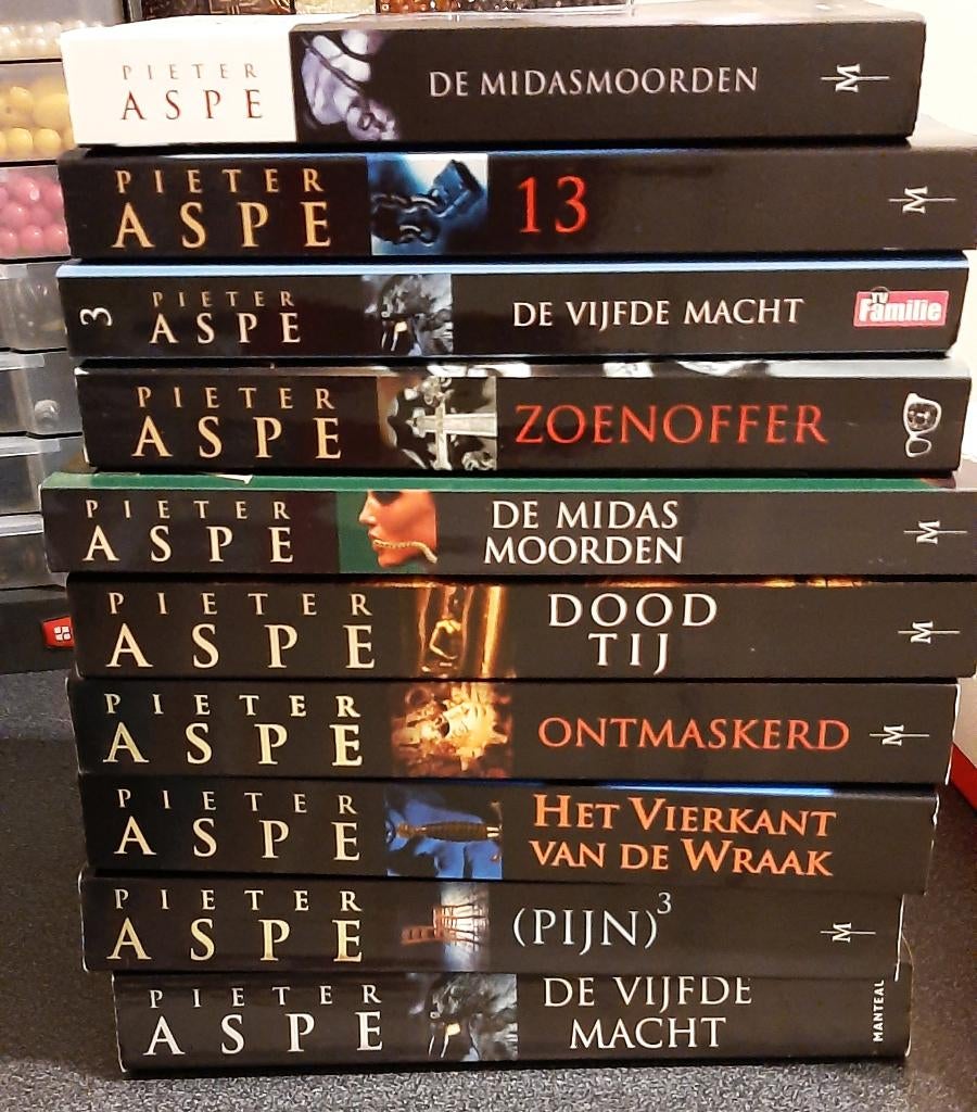 Te koop: Verschillende boeken van Pieter Aspe., Boeken, Ophalen, Gelezen, Pieter Aspe