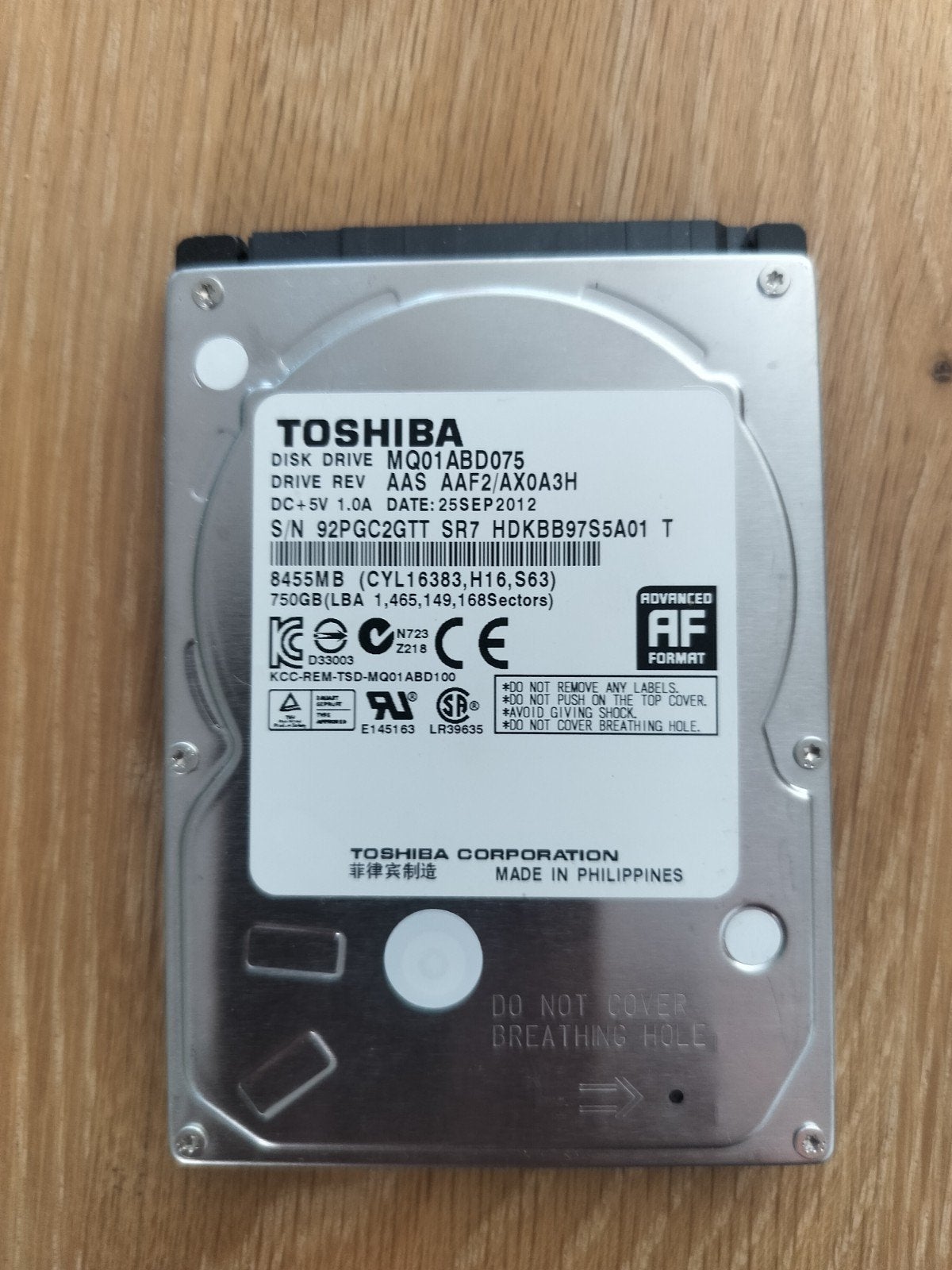 750gb harde schijf 2,5 inch, Computers en Software, Ophalen of Verzenden
