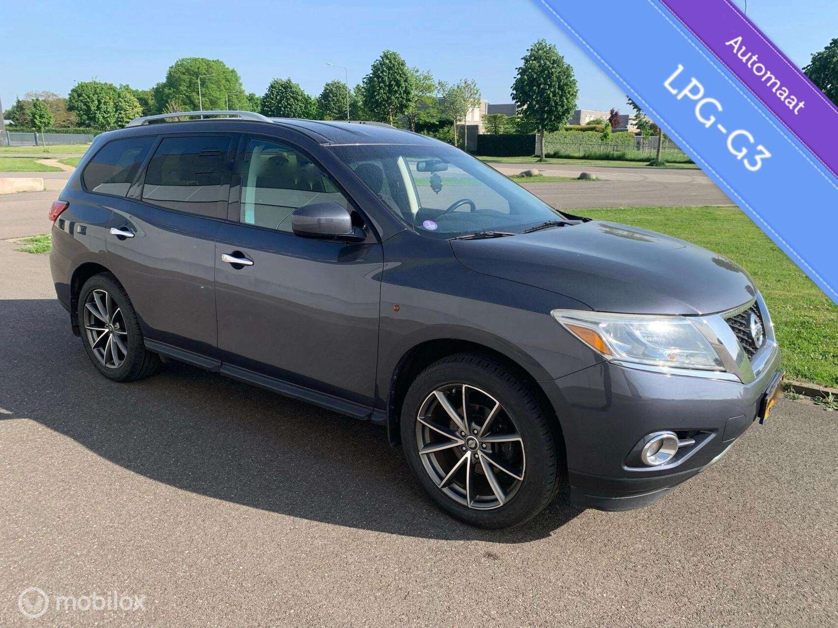 Nissan Pathfinder 3.5 V6 4WD LPG / G3 7 ZITPLAATSEN, Auto's, Euro 5, 450 kg, Gebruikt, 1795 kg