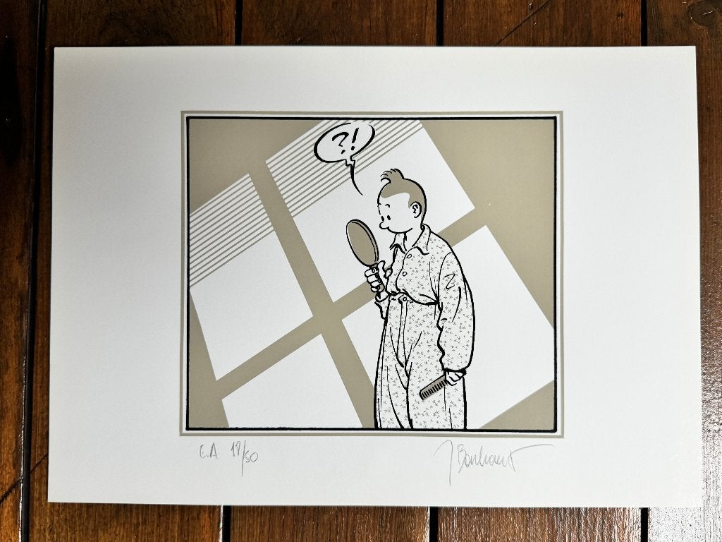 Libris 1 "50 j Kuifje" door J. Bosschaert (50 ex - 1982), Eén stripboek, Ophalen of Verzenden, Zo goed als nieuw, Jan Bosschaert