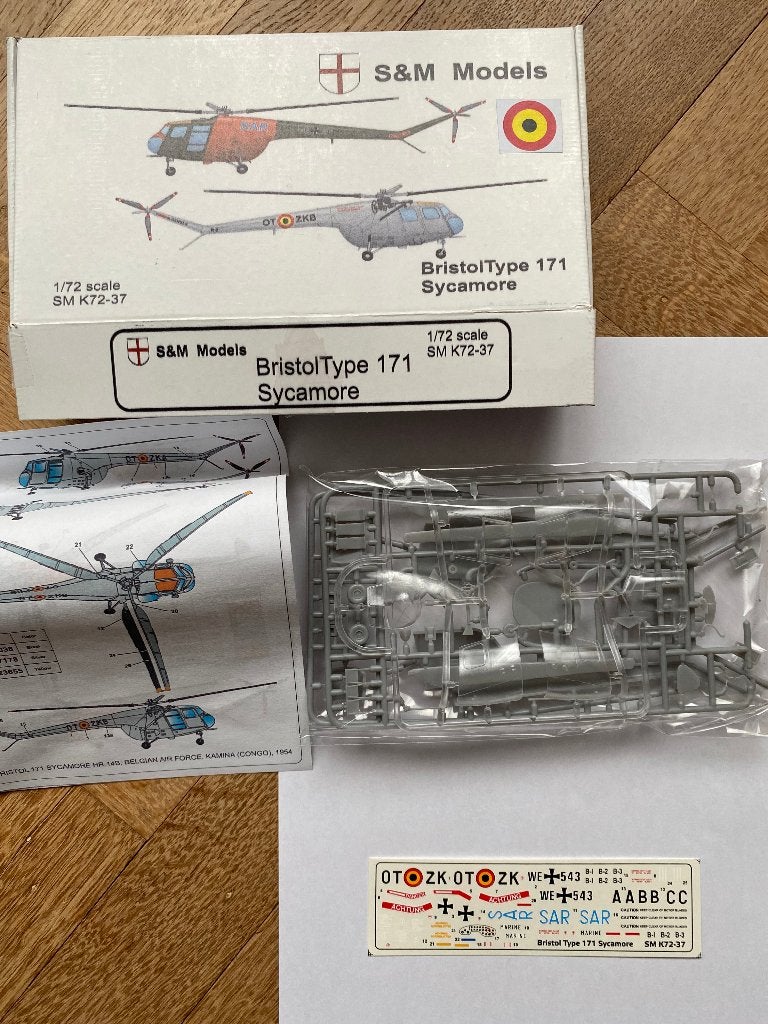 SYCAMORE - FORCE AERIENNE BELGE, Hobby & Loisirs créatifs, Neuf, Autres marques, 1:72 à 1:144, Hélicoptère