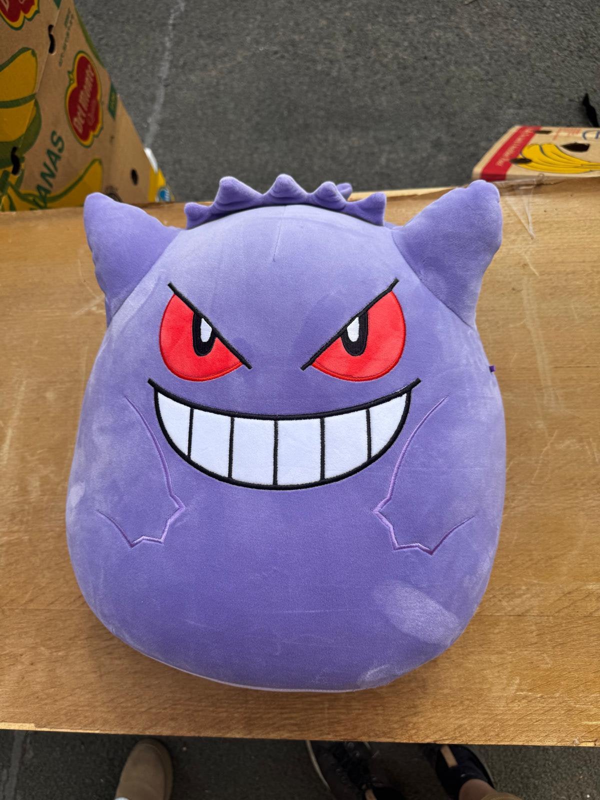 Gengar pokemon squishmallow, Ophalen of Verzenden, Zo goed als nieuw, Squishmallow