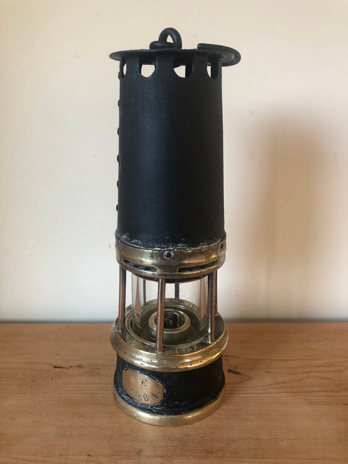 Antieke mijnlamp, Ophalen of Verzenden