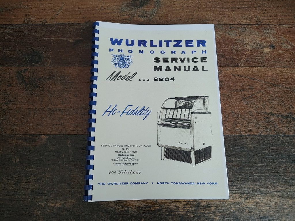Service Manual: Wurlitzer 2204 (1958) jukebox nieuw !!, Verzenden, Wurlitzer