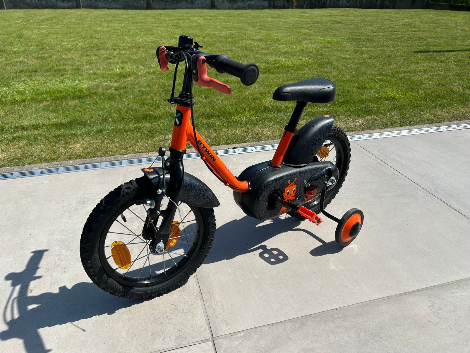 B’Twin kinderfiets 14 inch, Fietsen en Brommers, Ophalen, Zijwieltjes, Gebruikt, Minder dan 16 inch